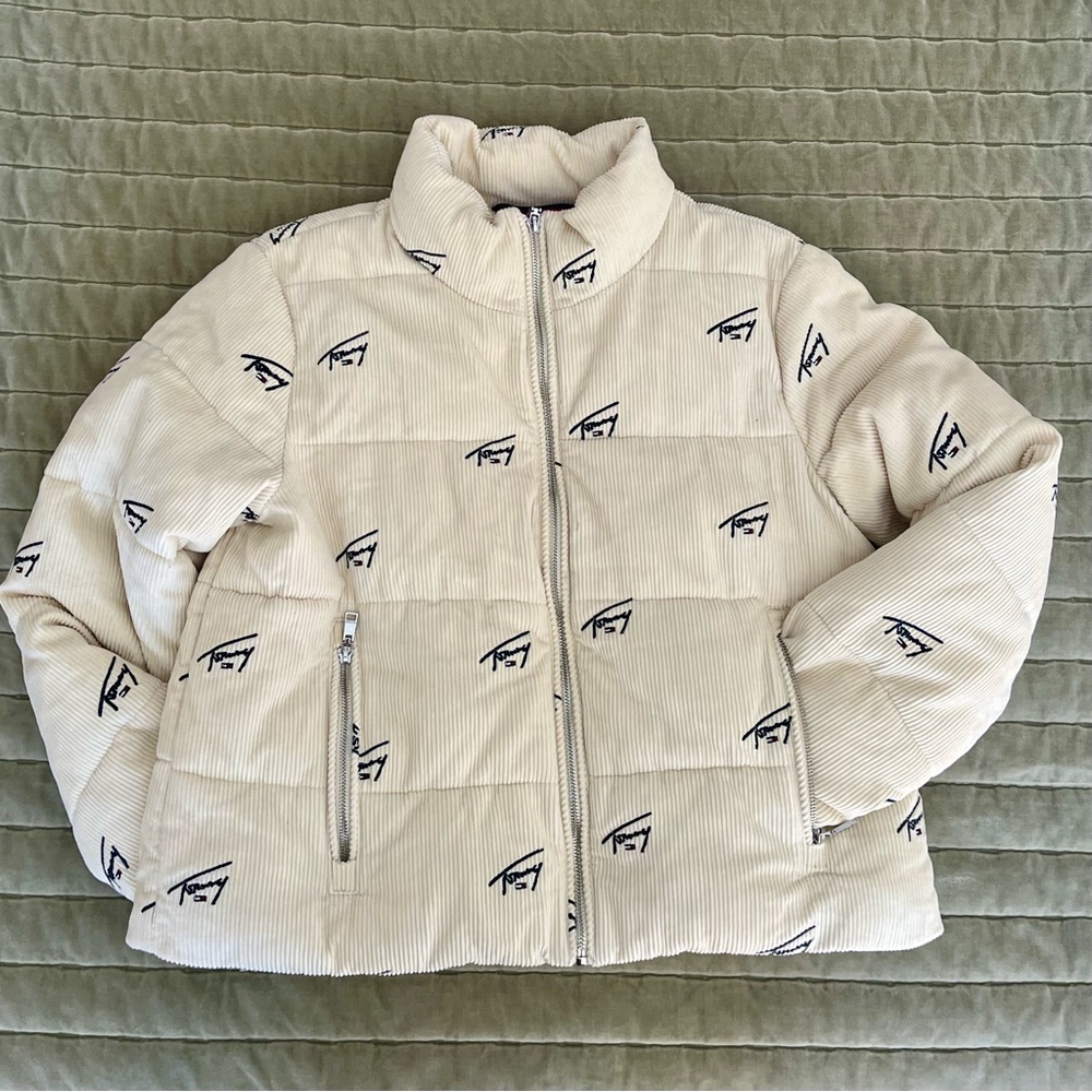 Tommy Hilfiger Cropped Corduroy Puffer Jacket